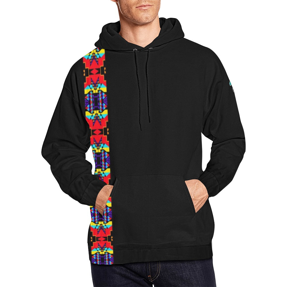 Blanket Strip Black III Hoodie for Men (USA Size)