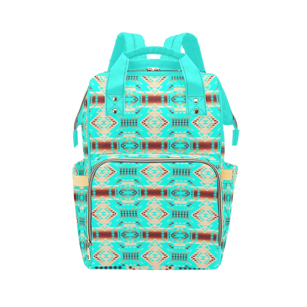 Gathering Earth Turquoise Multi-Function Diaper Backpack/Diaper Bag