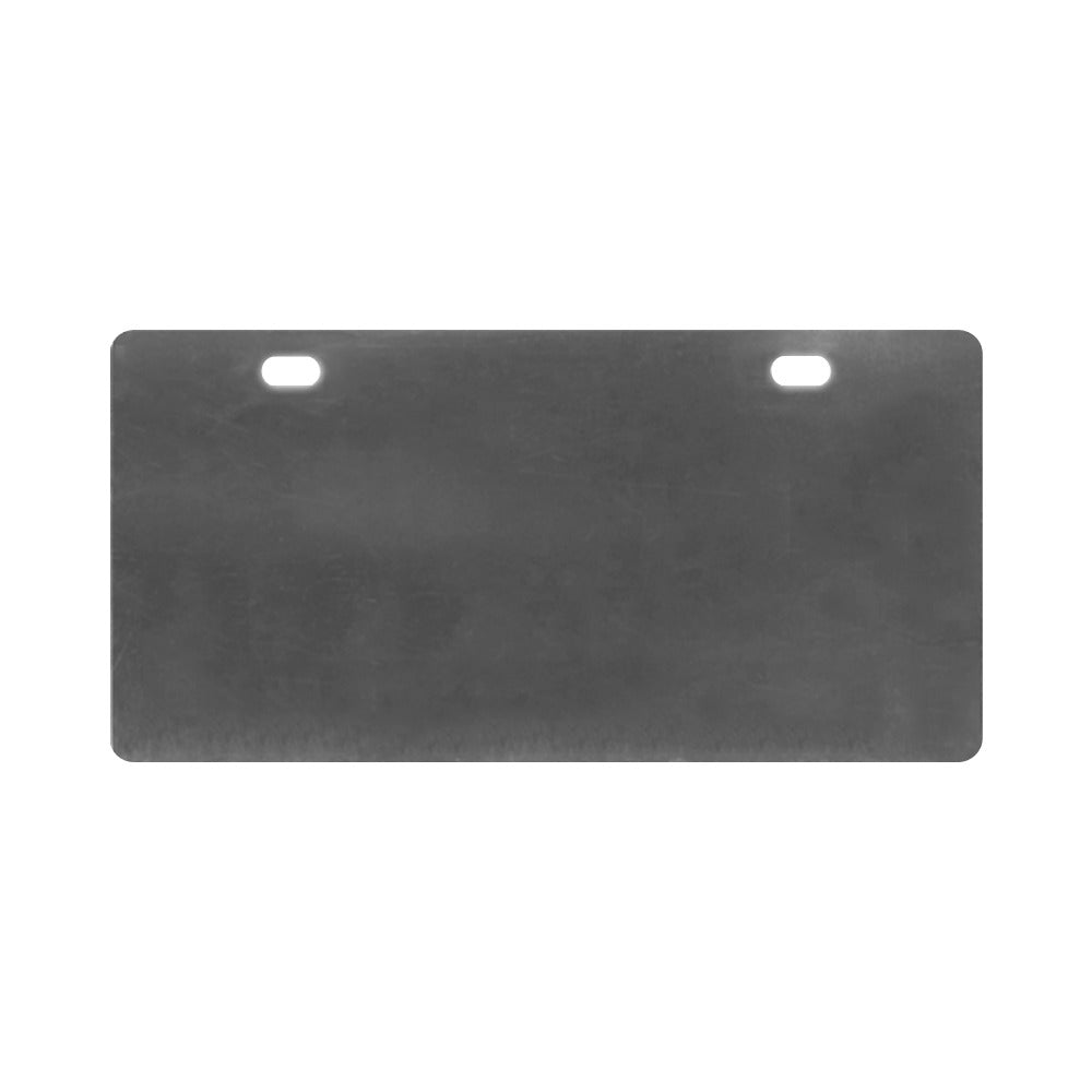 Bear Black and White License Plate