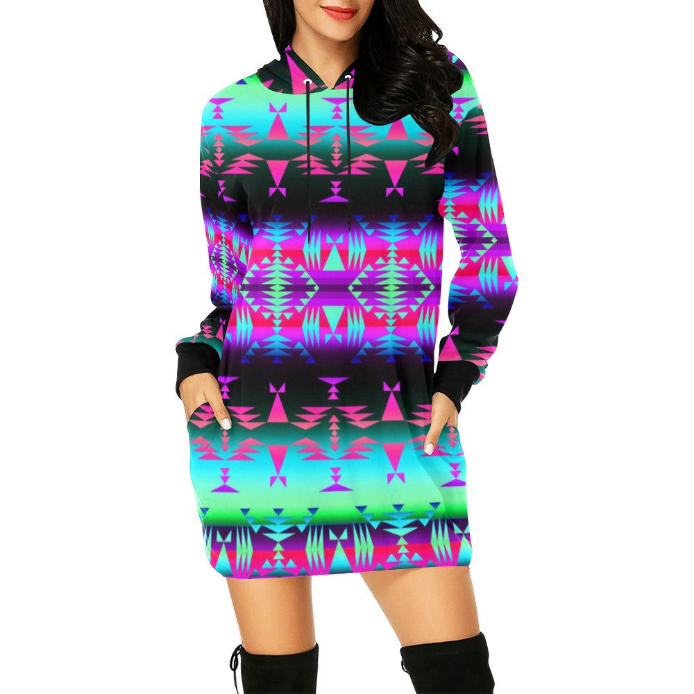 Between the Rocky Mountains Hoodie Dress