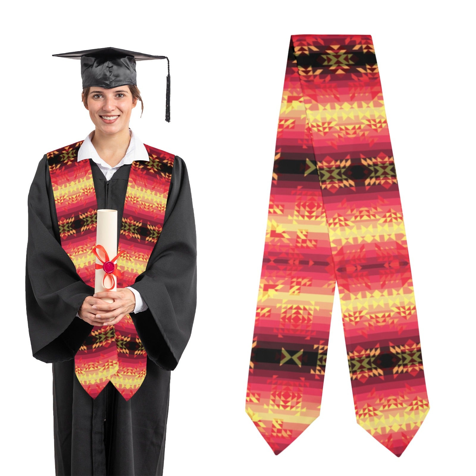 Soleil Fusion Rouge Graduation Stole