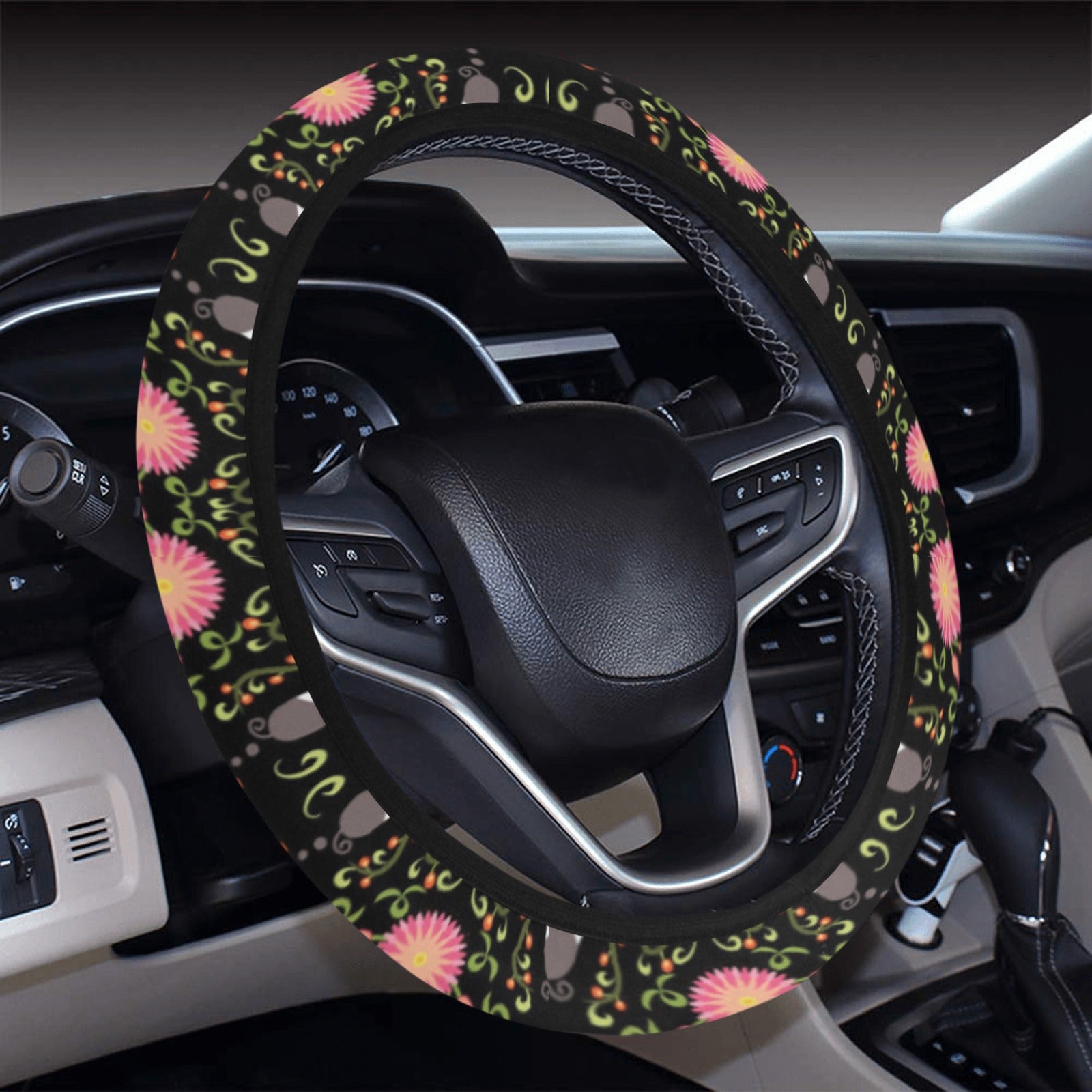 New Growth Steering Wheel Cover with Elastic Edge