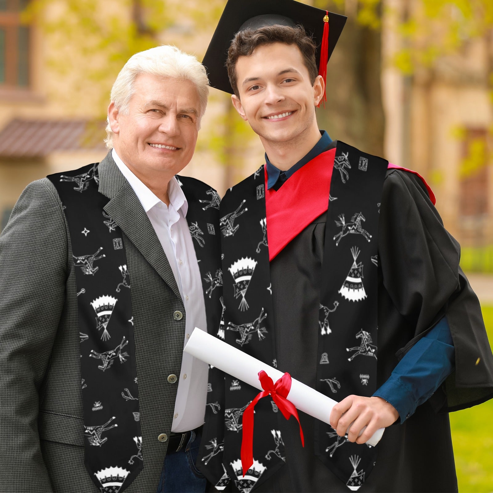 Ledger Dables Black Graduation Stole