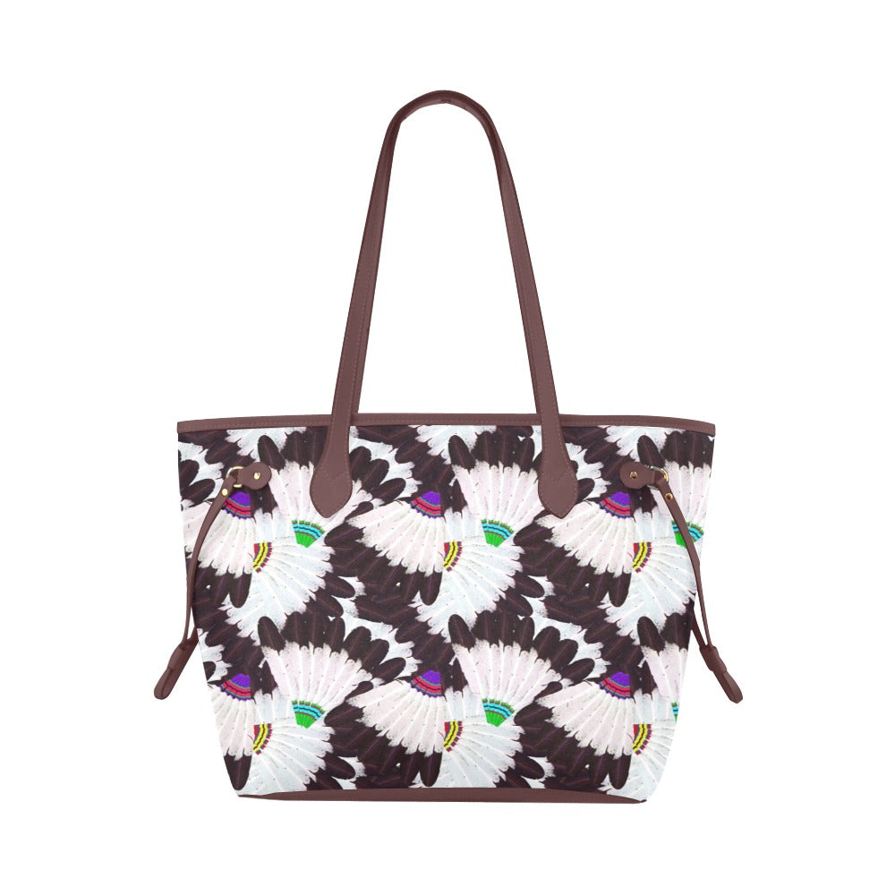 Eagle Feather Fans Clover Canvas Tote Bag