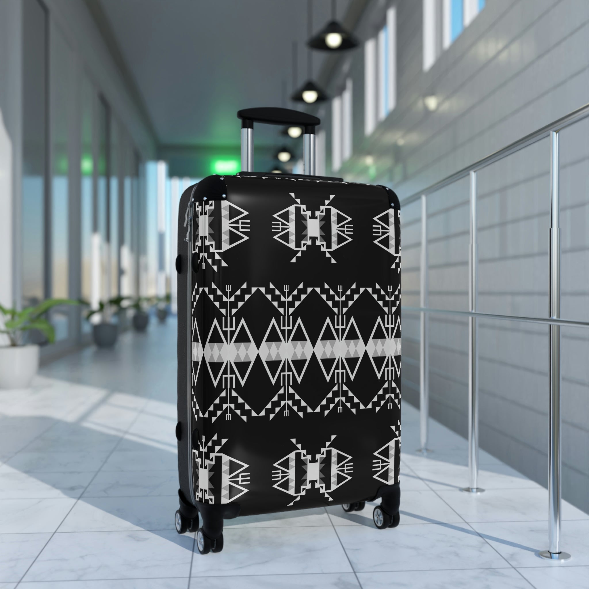 Sacred Trust Black and White Suitcases