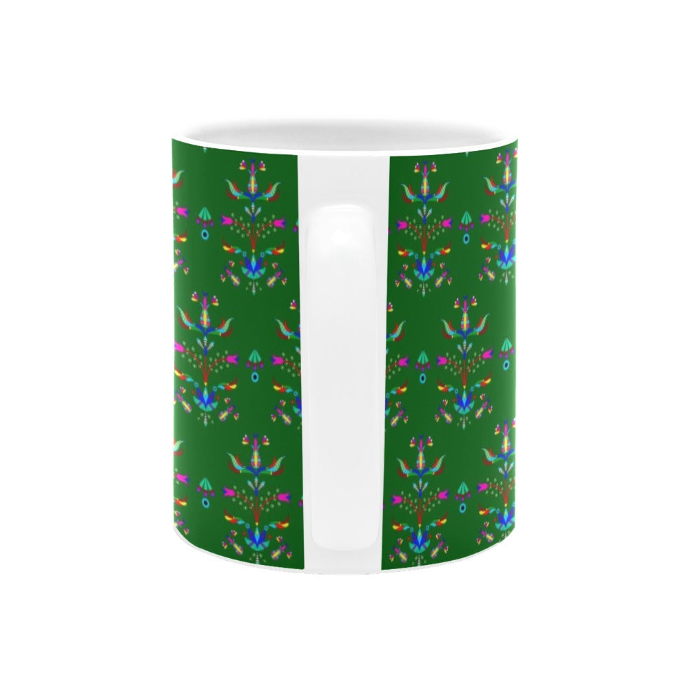 Dakota Damask Green White Mug(11OZ)