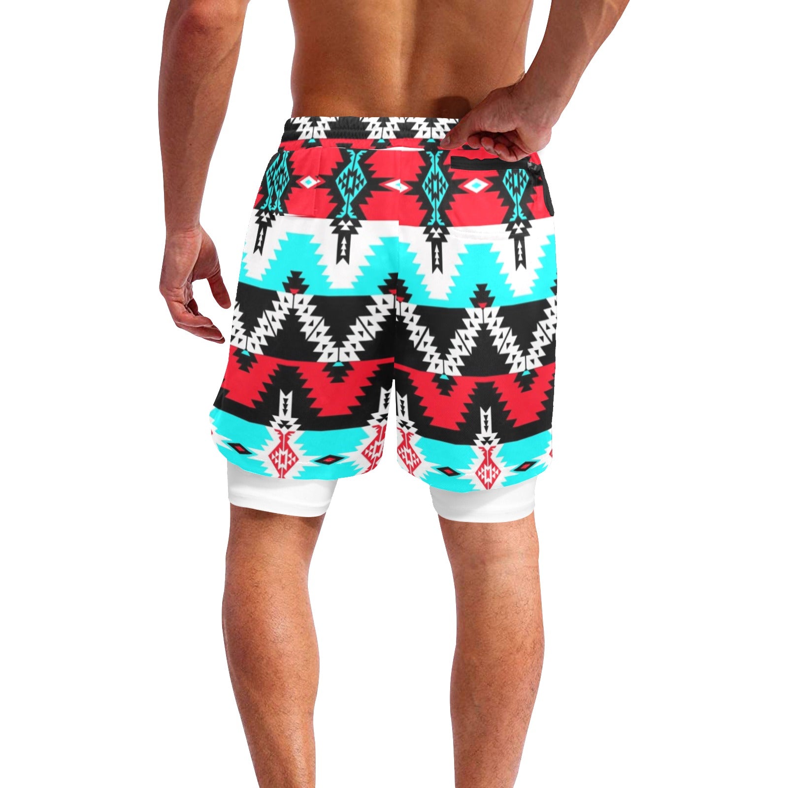 Two Spirit Dance Men's Sports Shorts with Compression Liner