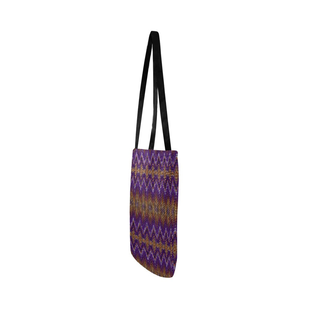 Fire Feather Purple Reusable Shopping Bag (Two sides)