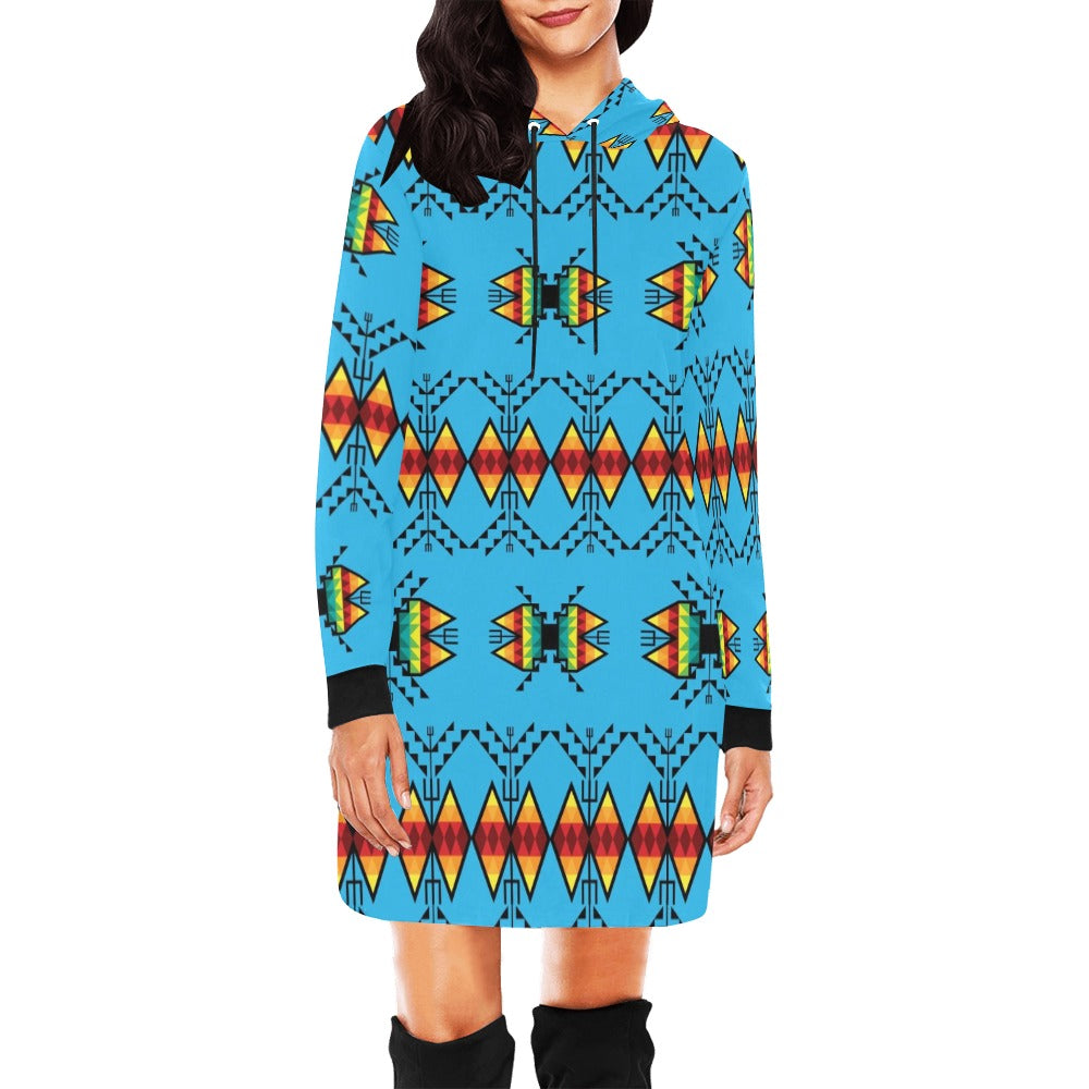 Sacred Trust Sky Hoodie Dress