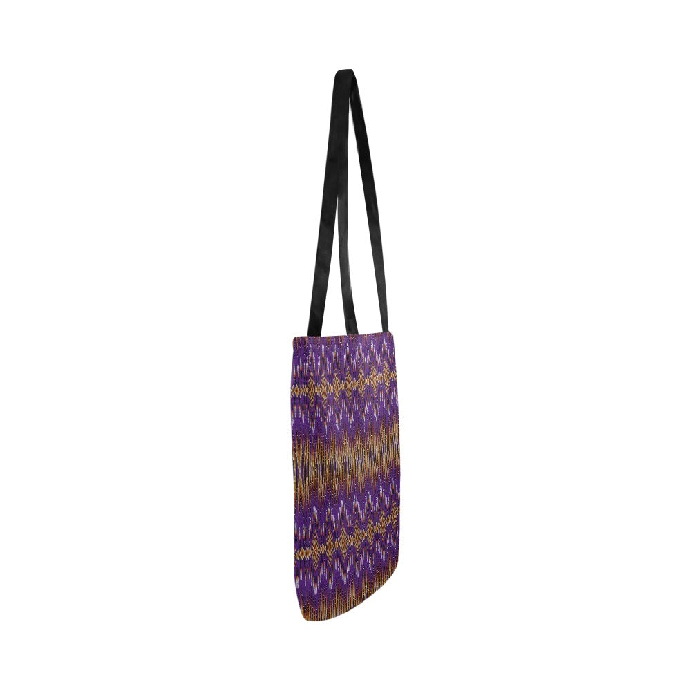 Fire Feather Purple Reusable Shopping Bag (Two sides)