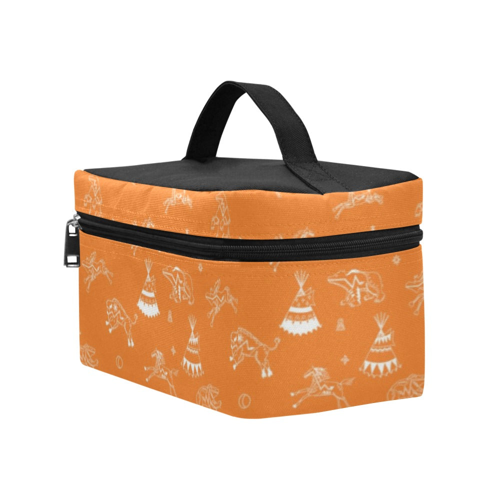 Ledger Dabbles Orange Cosmetic Bag/Large