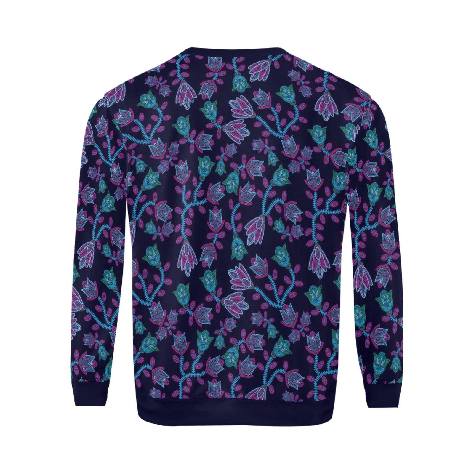 Beaded Blue Nouveau All Over Print Crewneck Sweatshirt for Men (Model H18) shirt e-joyer 