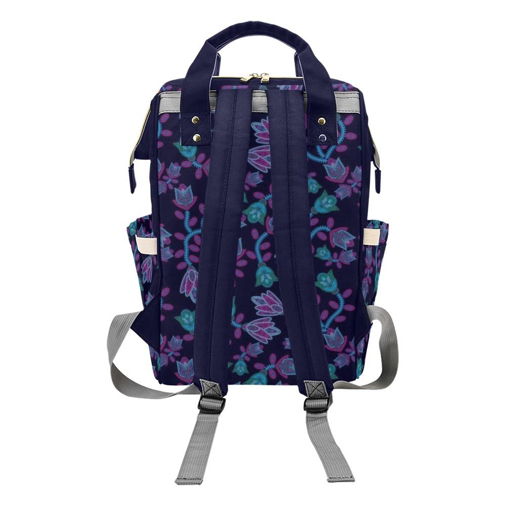 Beaded Blue Nouveau Multi-Function Diaper Backpack/Diaper Bag (Model 1688) bag e-joyer 