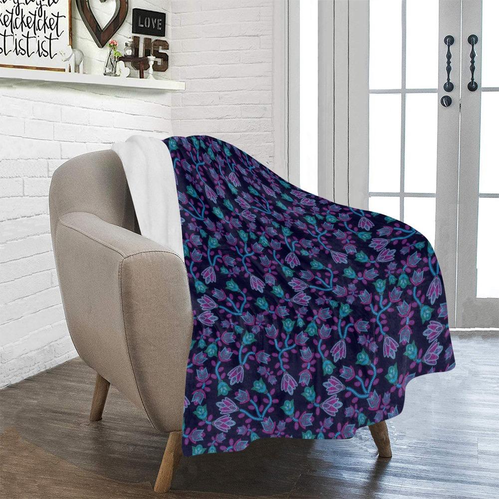Beaded Blue Nouveau Ultra-Soft Micro Fleece Blanket 40"x50" Ultra-Soft Blanket 40''x50'' e-joyer 