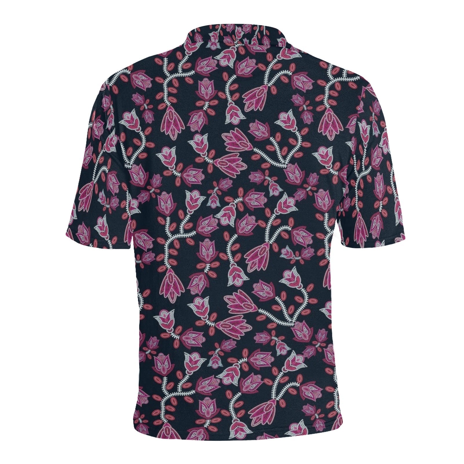 Beaded Pink Men's All Over Print Polo Shirt (Model T55) Men's Polo Shirt (Model T55) e-joyer 