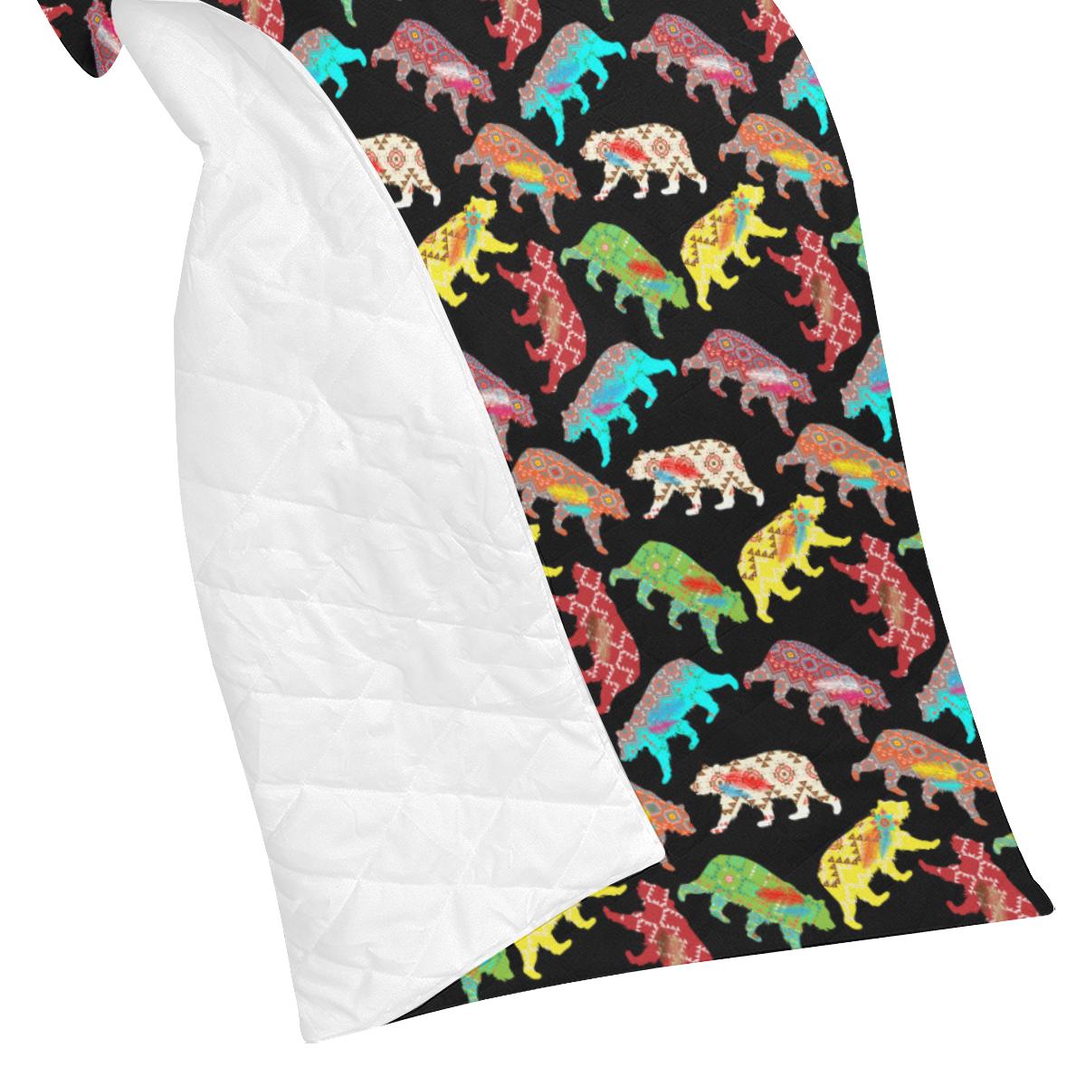 Bear Powwow Quilt 70"x80" blanket e-joyer 