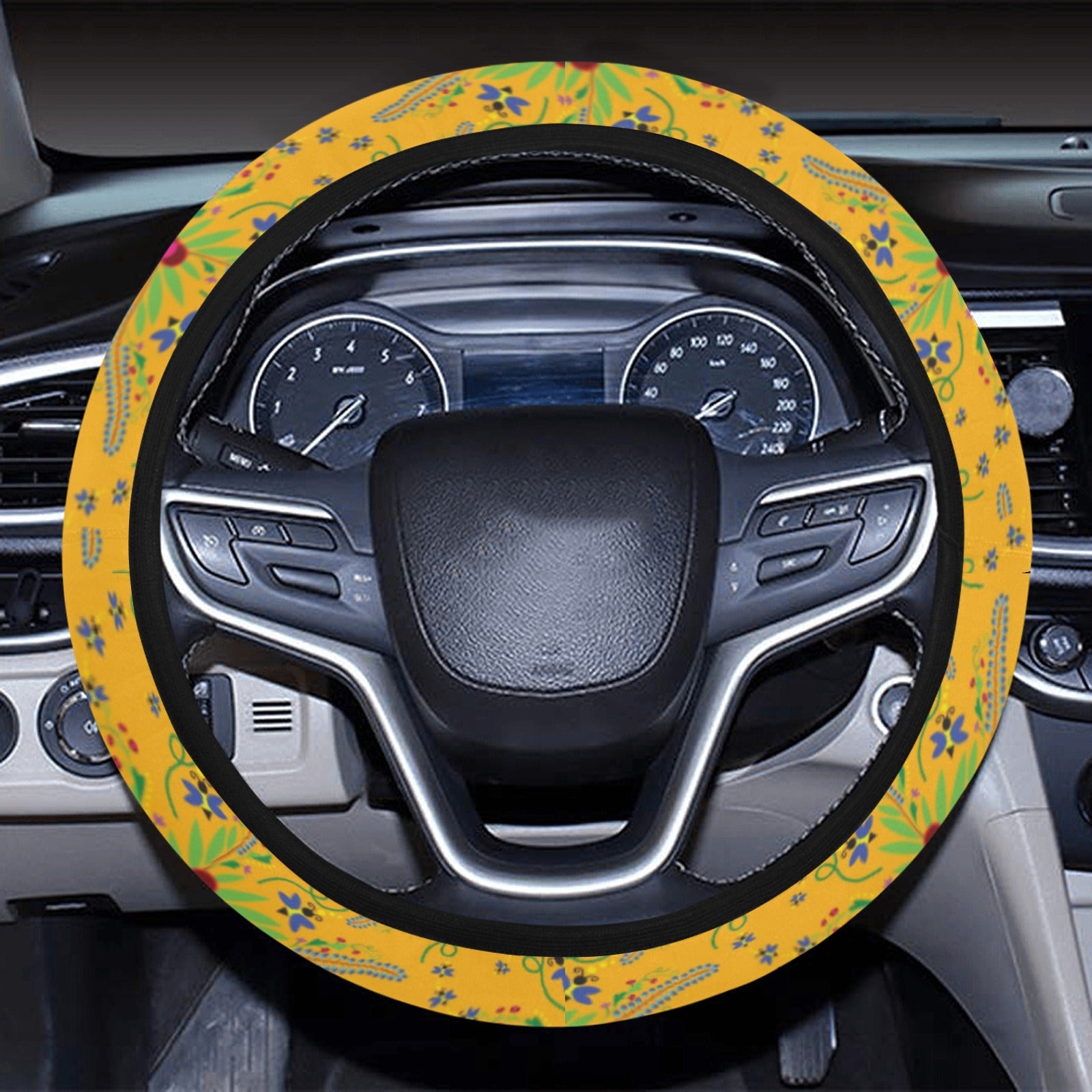 Willow Bee Sunshine Steering Wheel Cover with Elastic Edge