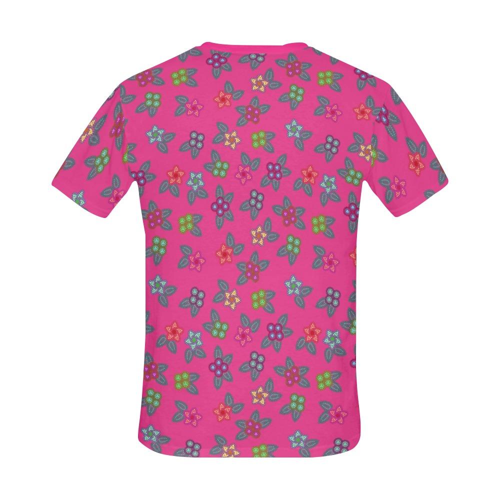 Berry Flowers All Over Print T-Shirt for Men (USA Size) (Model T40) All Over Print T-Shirt for Men (T40) e-joyer 