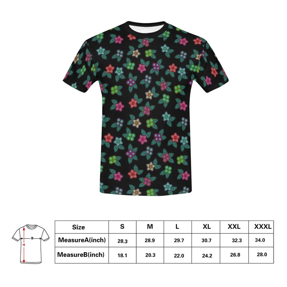 Berry Flowers Black All Over Print T-Shirt for Men (USA Size) (Model T40) All Over Print T-Shirt for Men (T40) e-joyer 