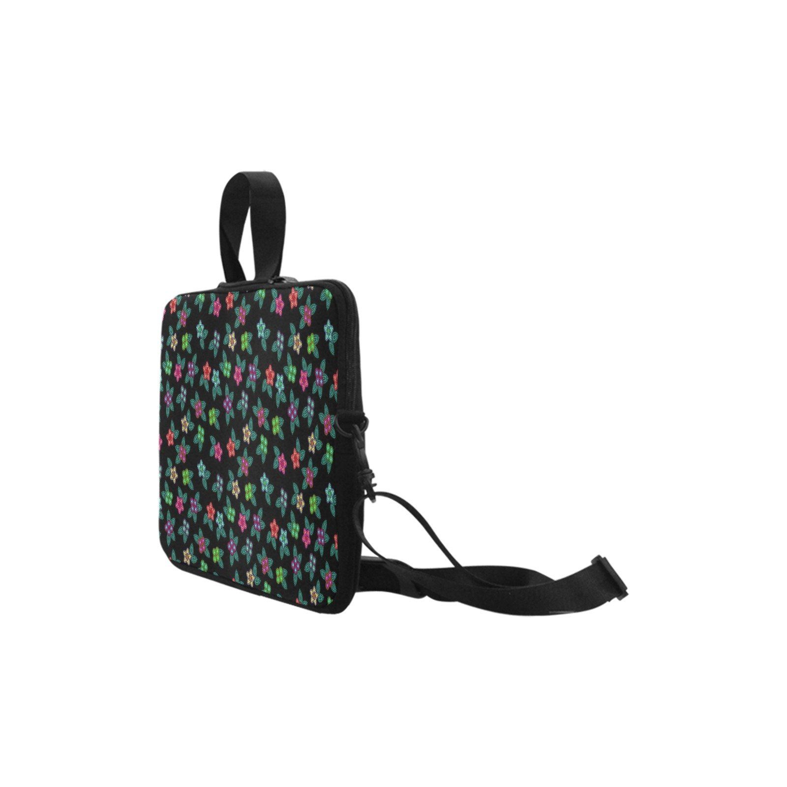Berry Flowers Black Laptop Handbags 10" bag e-joyer 