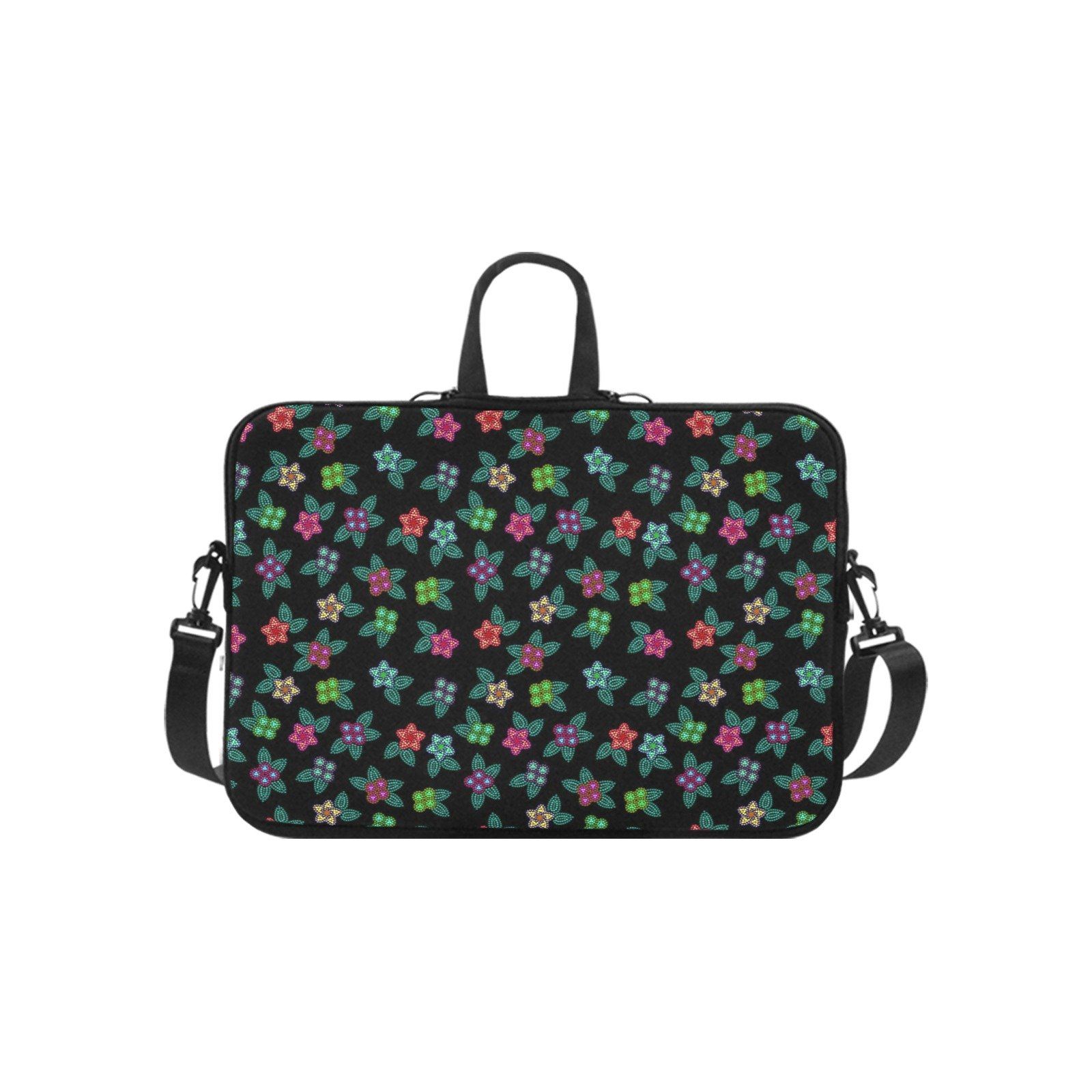 Berry Flowers Black Laptop Handbags 11" bag e-joyer 