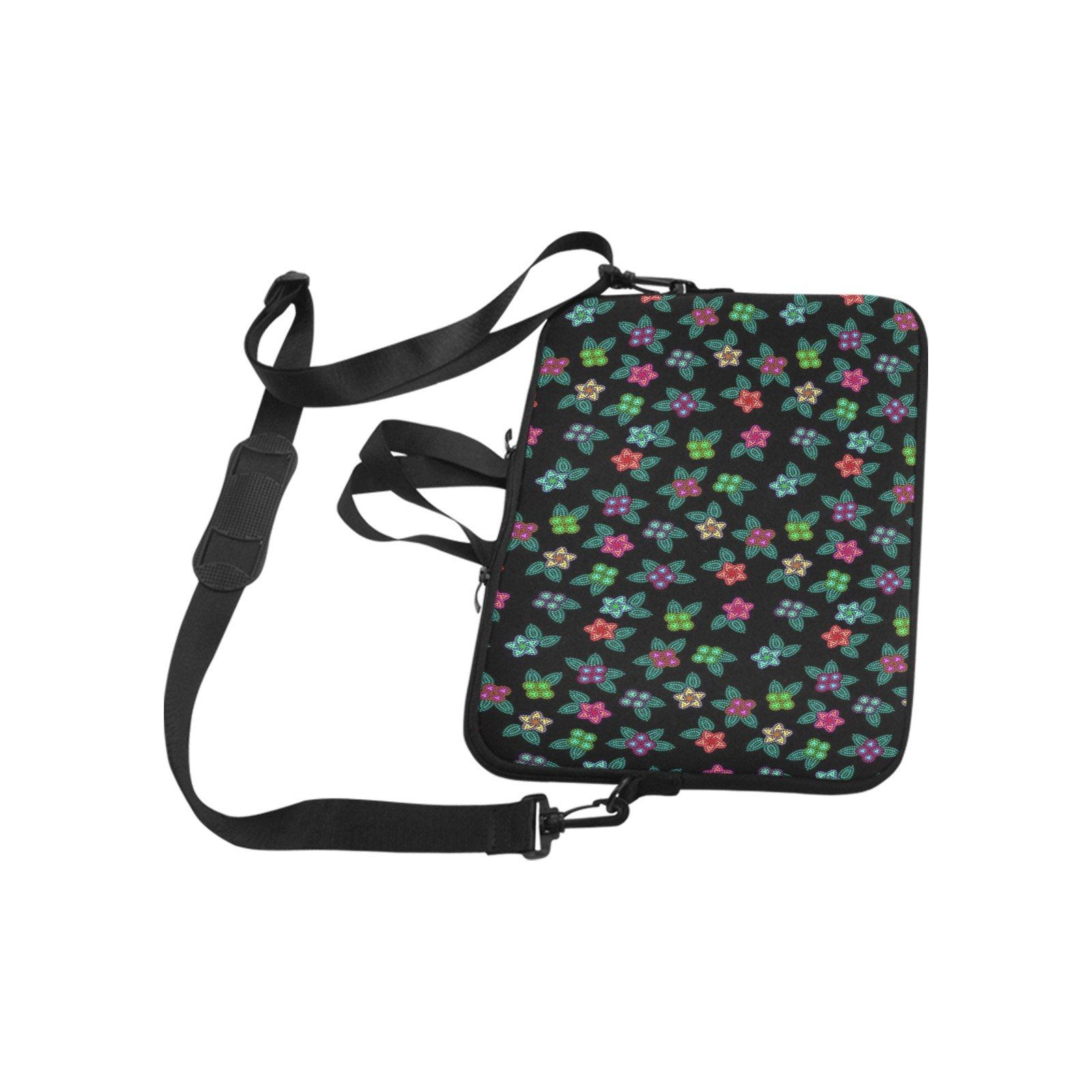 Berry Flowers Black Laptop Handbags 13" Laptop Handbags 13" e-joyer 