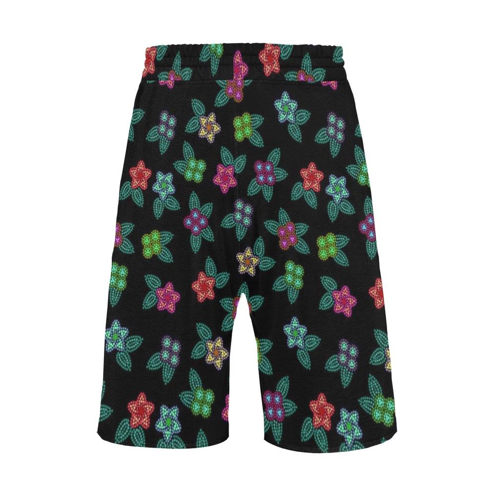Berry Flowers Black Men's All Over Print Casual Shorts (Model L23) short e-joyer 