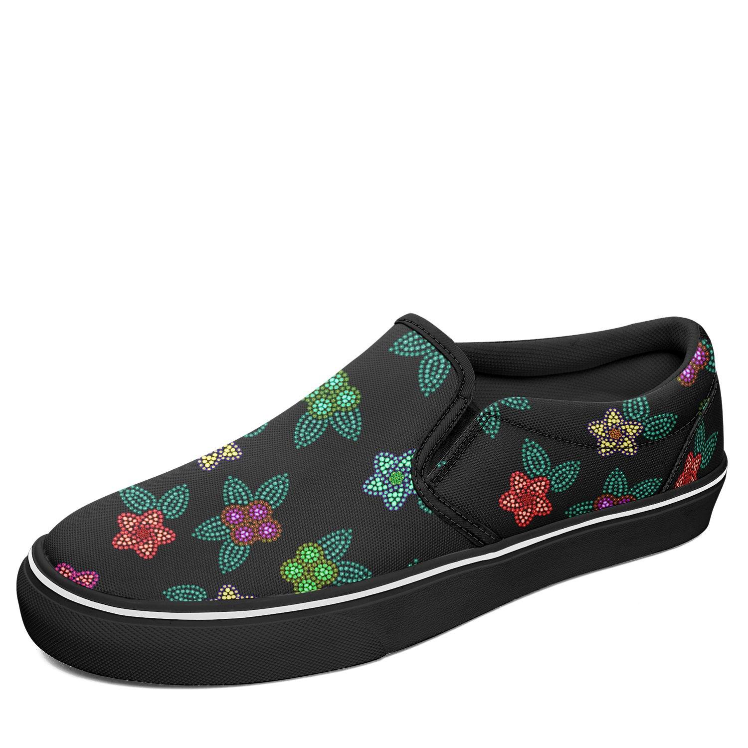 Berry Flowers Black Otoyimm Canvas Slip On Shoes otoyimm Herman 