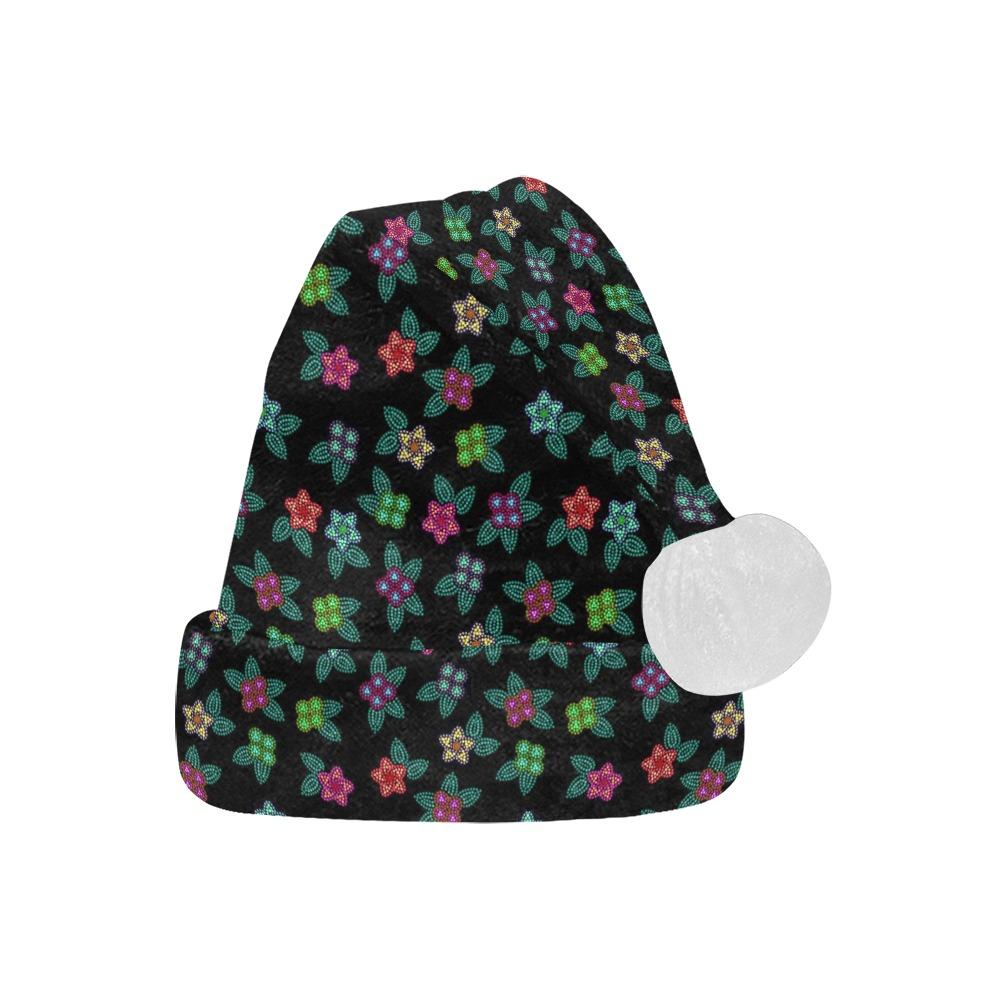 Berry Flowers Black Santa Hat Santa Hat e-joyer 