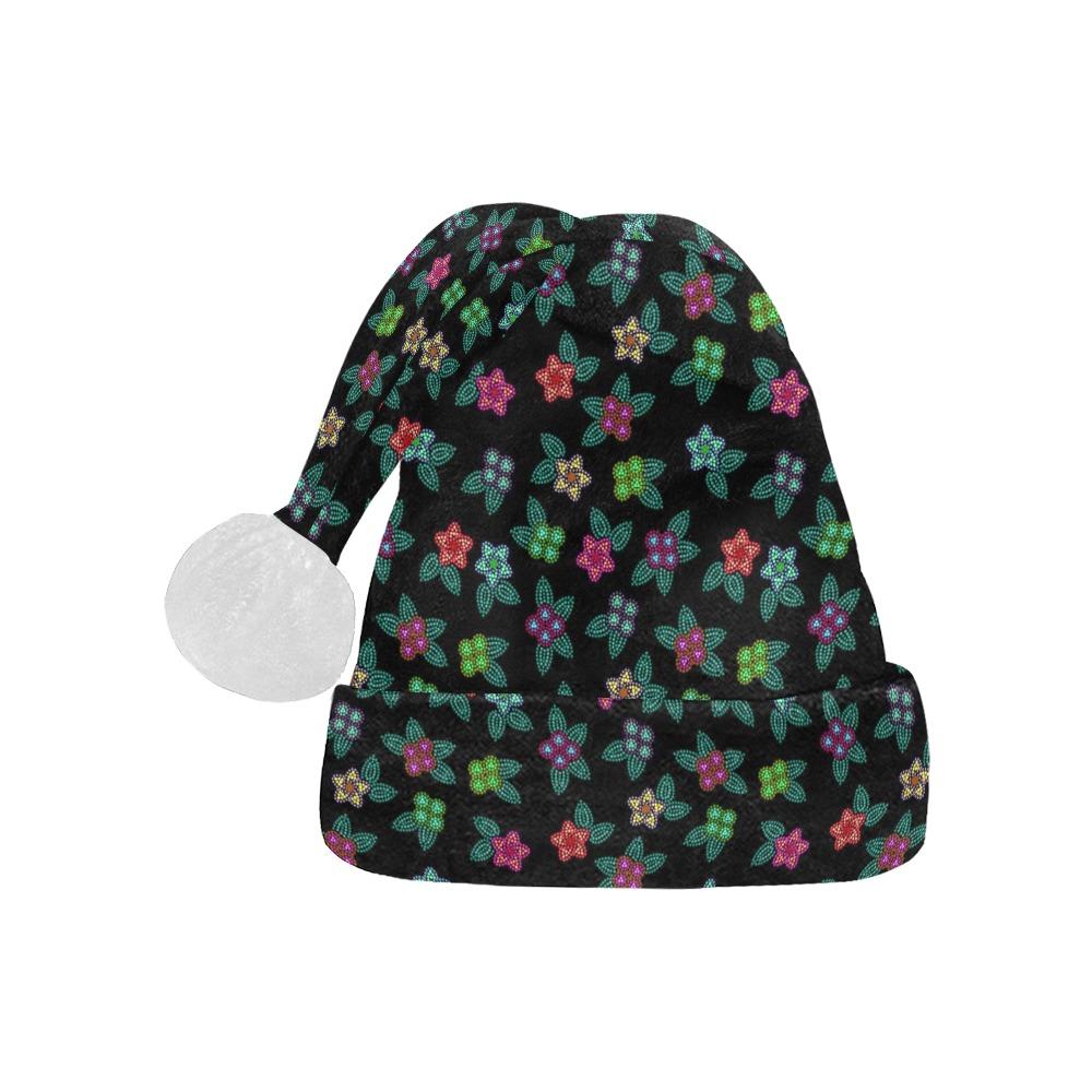 Berry Flowers Black Santa Hat Santa Hat e-joyer 