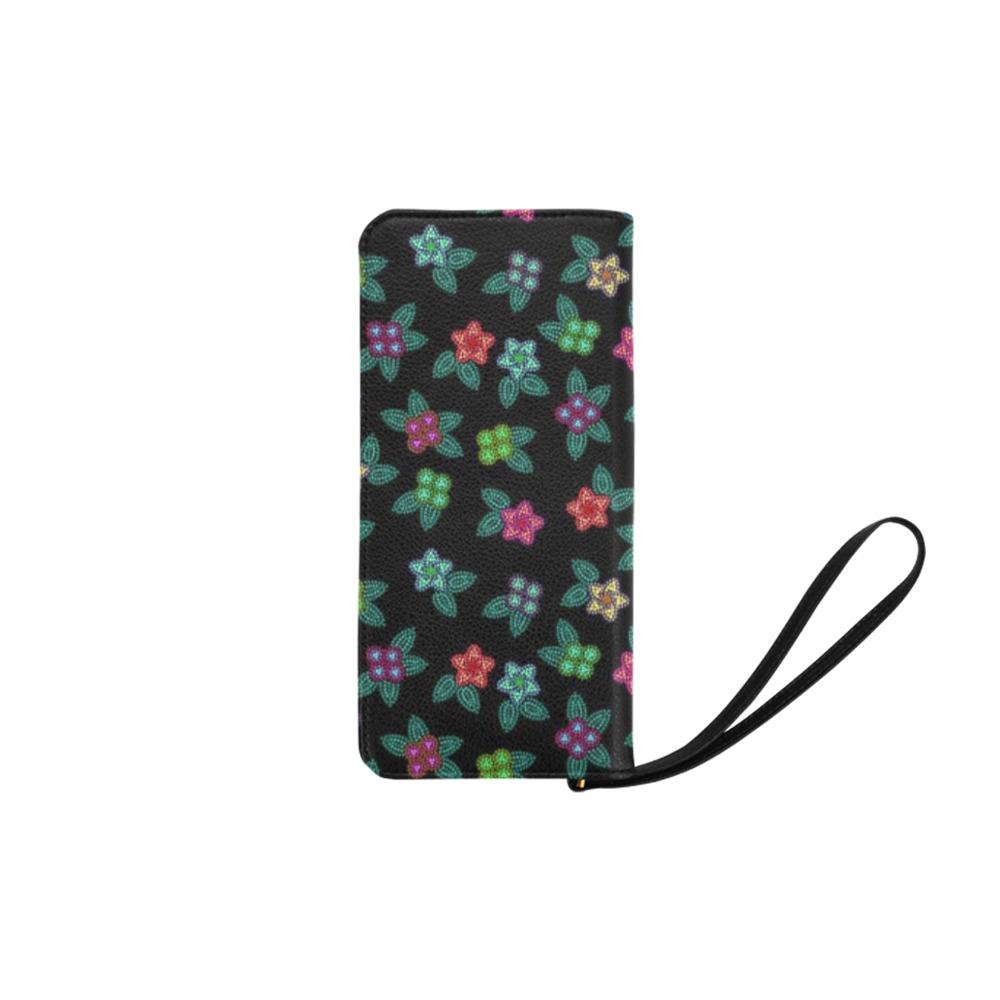 Berry Flowers Black Women's Clutch Purse (Model 1637) Women's Clutch Purse (1637) e-joyer 