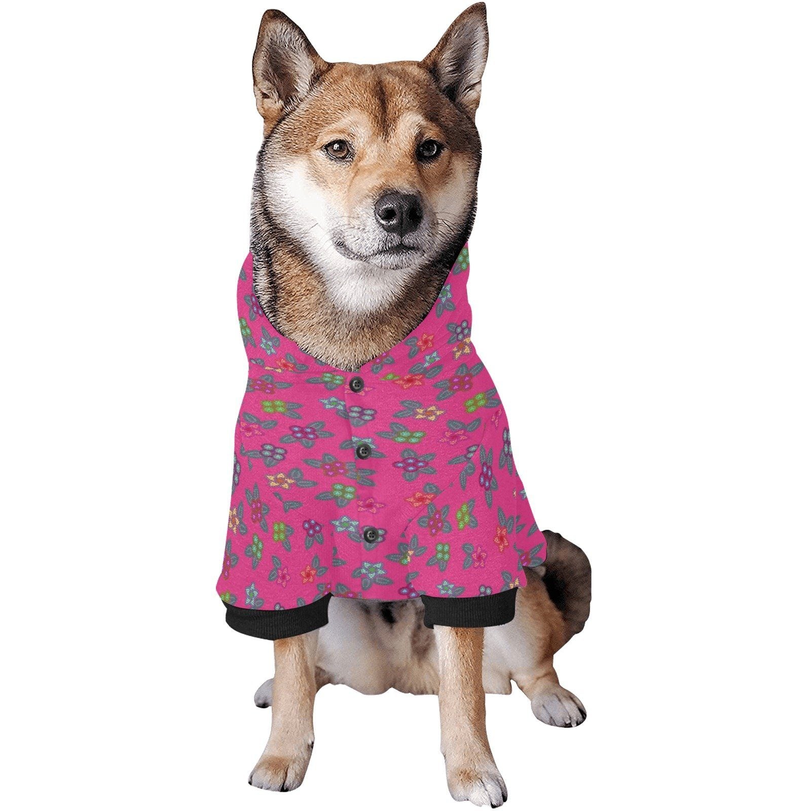 Berry Flowers Pet Dog Hoodie Pet Dog Hoodie e-joyer 