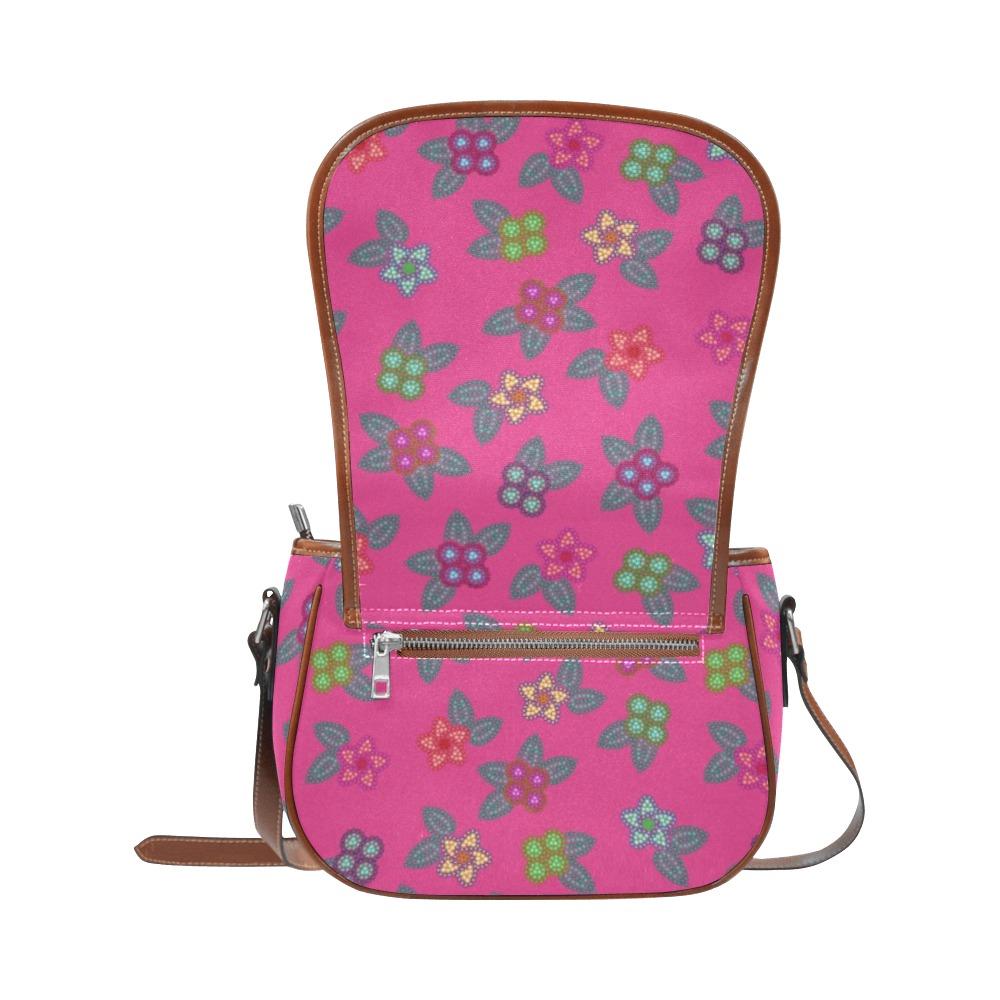 Berry Flowers Saddle Bag/Large (Model 1649) bag e-joyer 