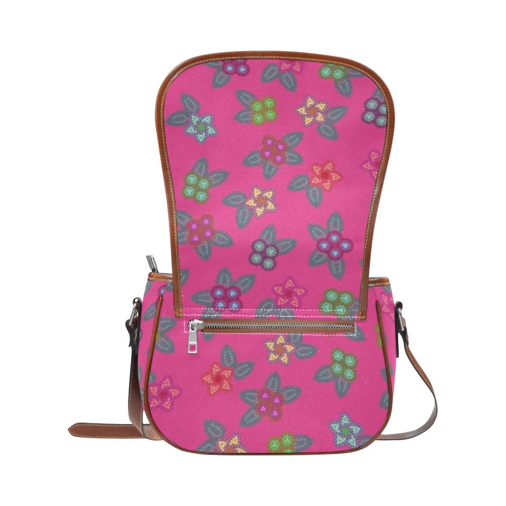 Berry Flowers Saddle Bag/Small (Model 1649) Full Customization bag e-joyer 