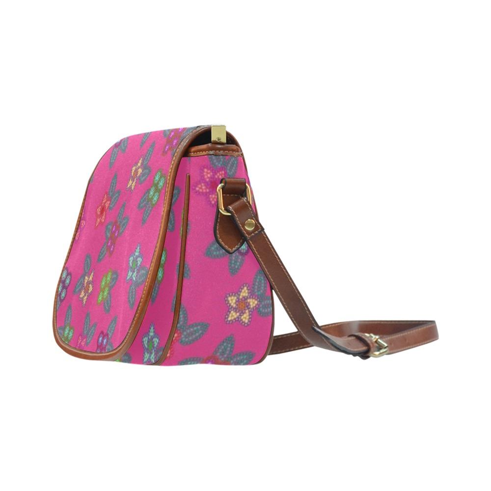 Berry Flowers Saddle Bag/Small (Model 1649) Full Customization bag e-joyer 