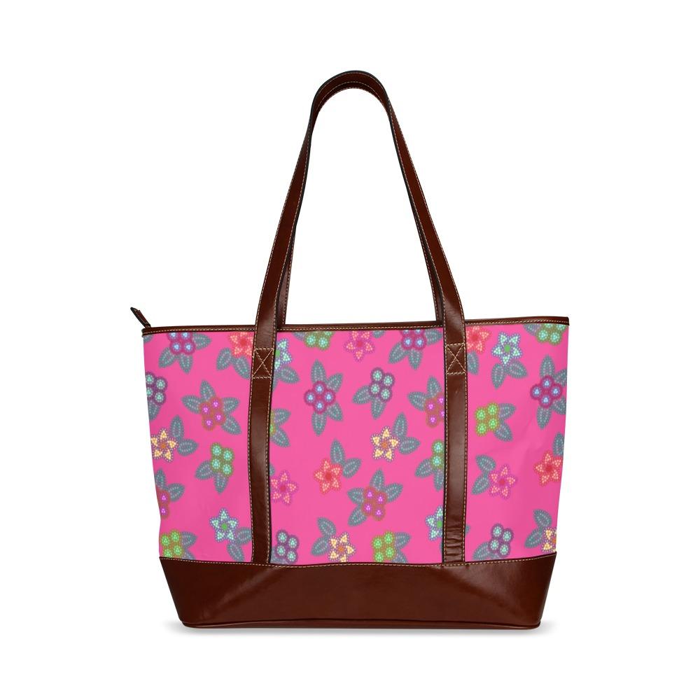 Berry Flowers Tote Handbag (Model 1642) handbag e-joyer 