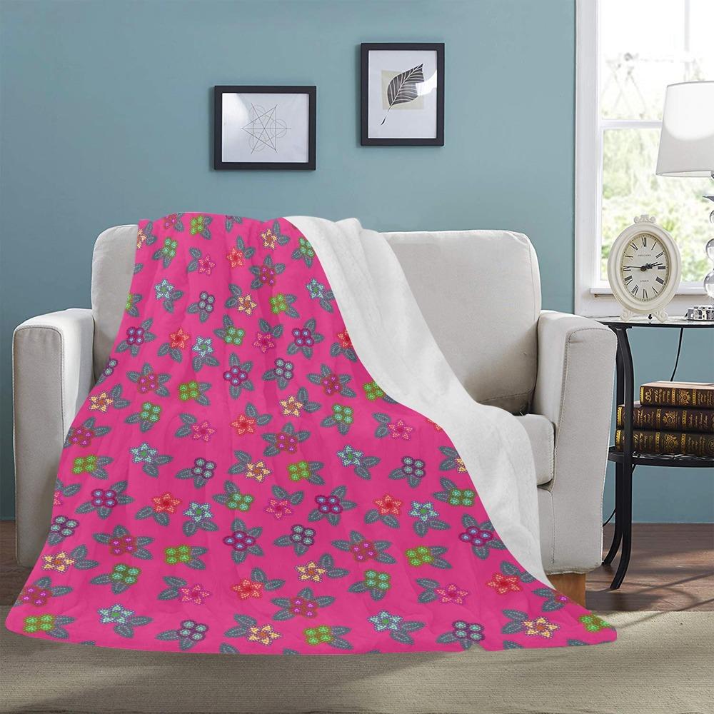Berry Flowers Ultra-Soft Micro Fleece Blanket 60"x80" Ultra-Soft Blanket 60''x80'' e-joyer 