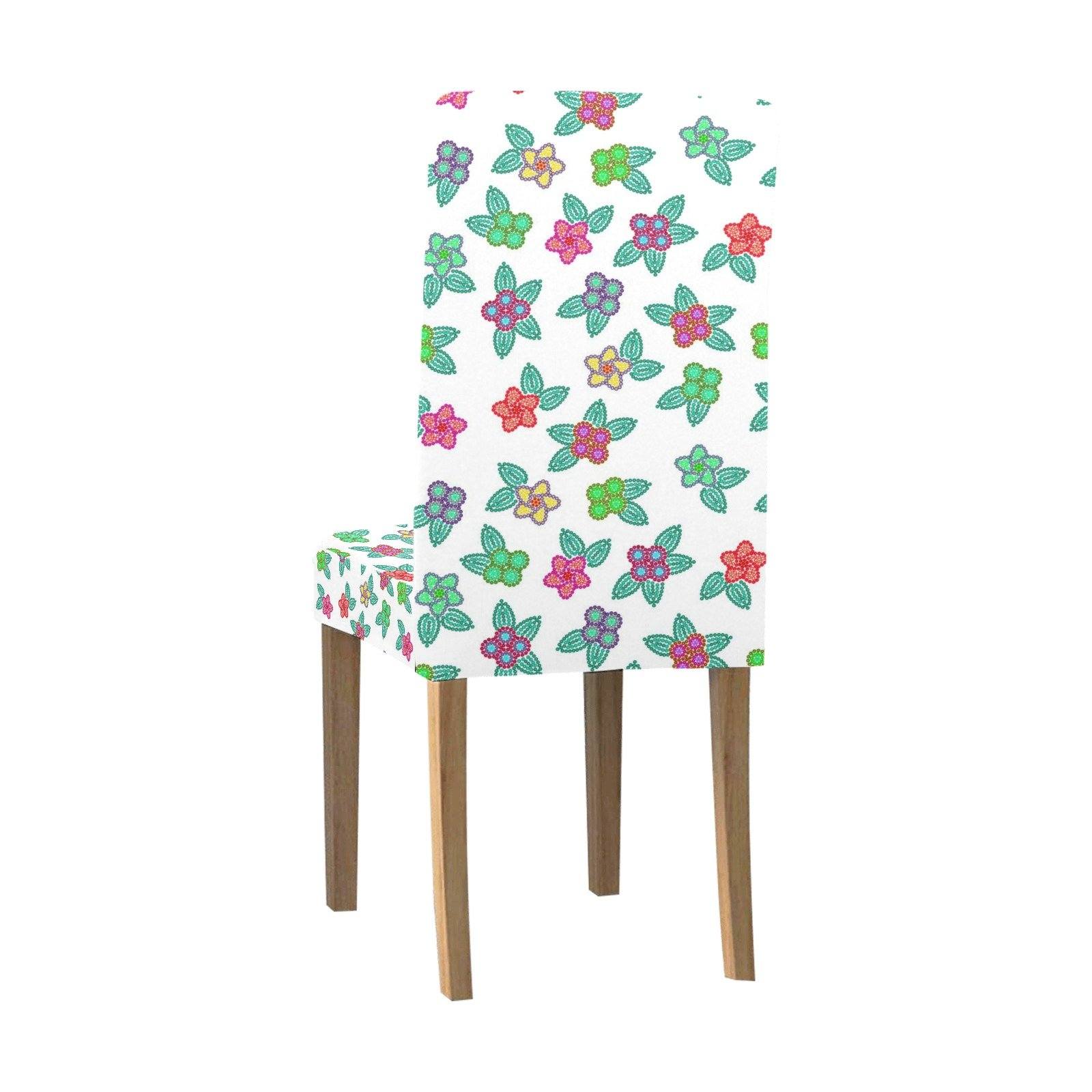 Berry Flowers White Chair Cover (Pack of 4) Chair Cover (Pack of 4) e-joyer 