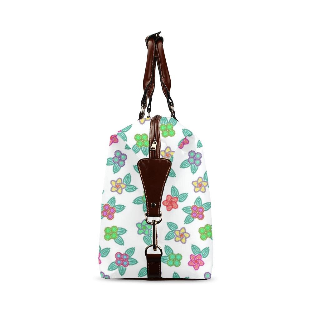 Berry Flowers White Classic Travel Bag (Model 1643) Remake Classic Travel Bags (1643) e-joyer 