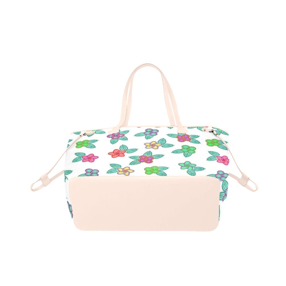 Berry Flowers White Clover Canvas Tote Bag (Model 1661) Clover Canvas Tote Bag (1661) e-joyer 