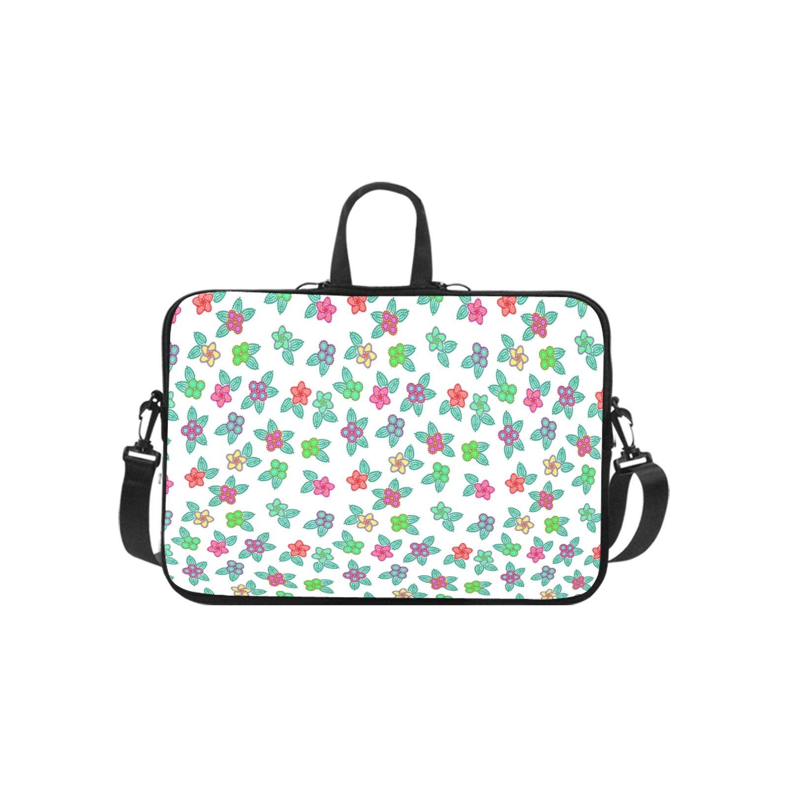 Berry Flowers White Laptop Handbags 14" bag e-joyer 