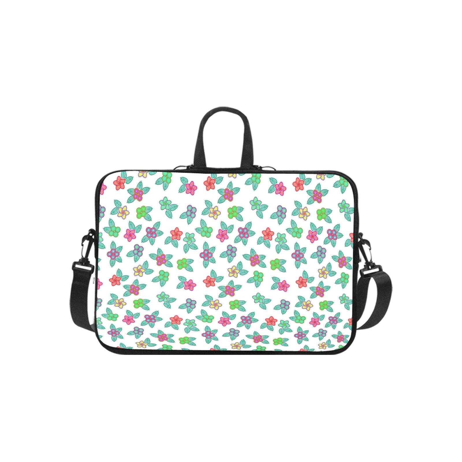 Berry Flowers White Laptop Handbags 17" bag e-joyer 