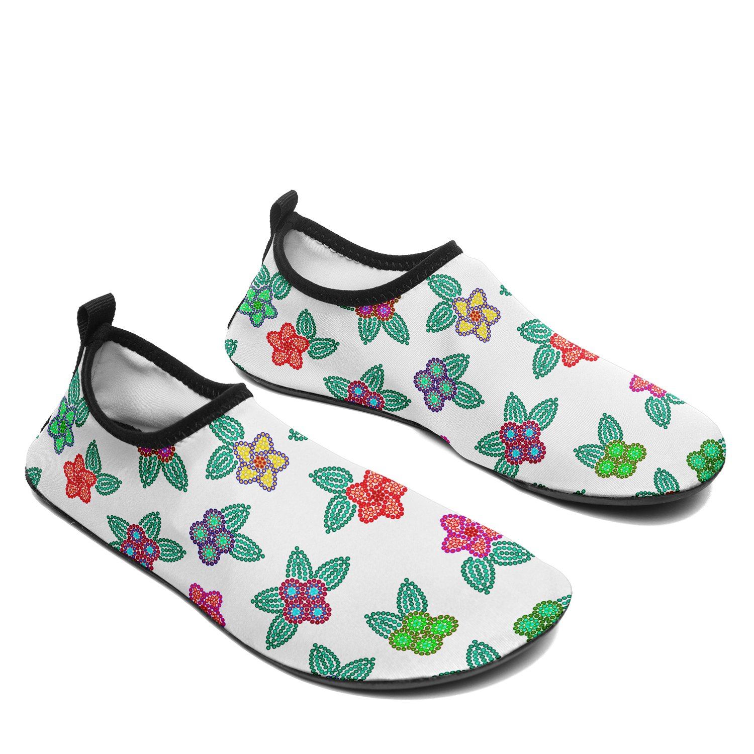 Berry Flowers White Sockamoccs Slip On Shoes Herman 