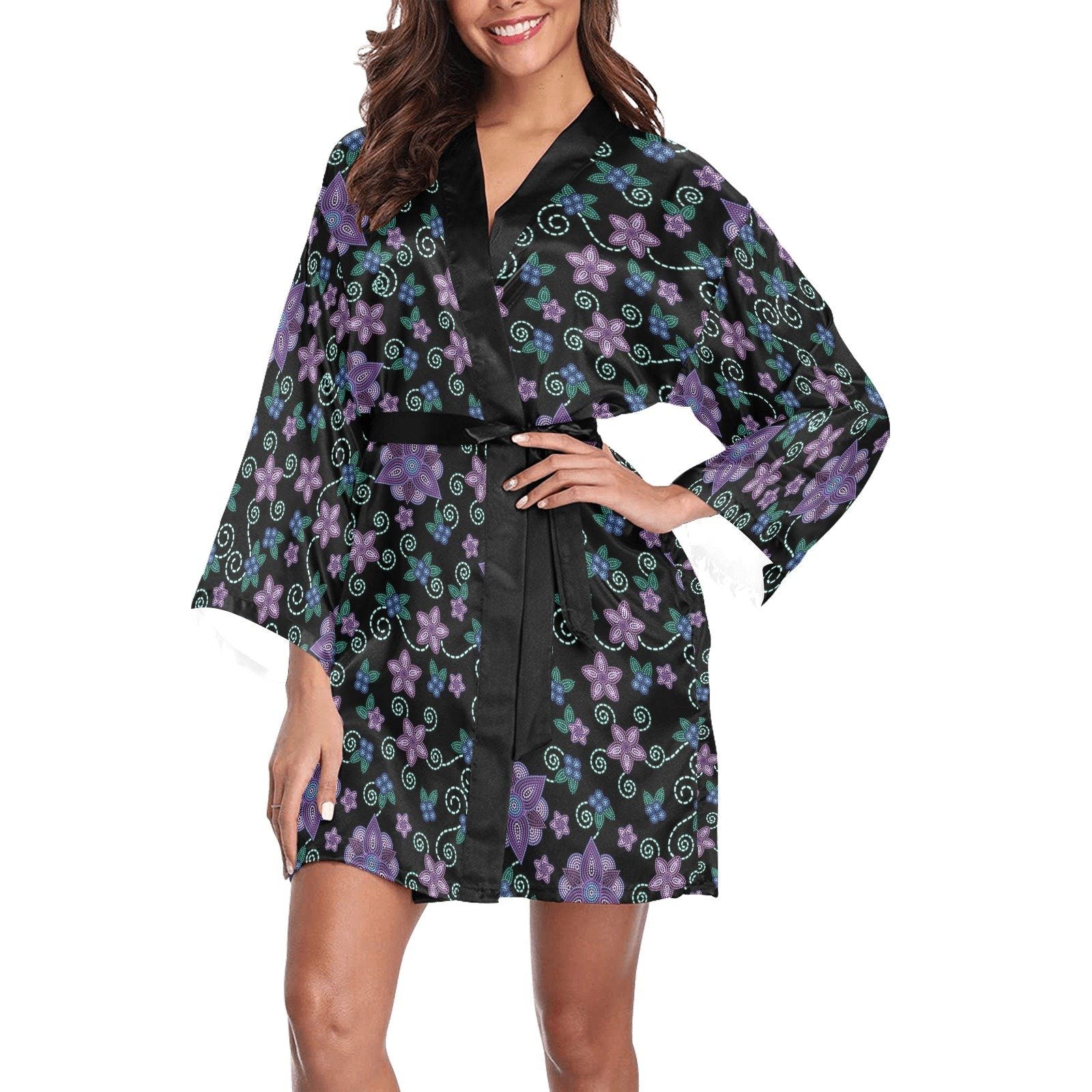 Berry Picking Long Sleeve Kimono Robe Long Sleeve Kimono Robe e-joyer 