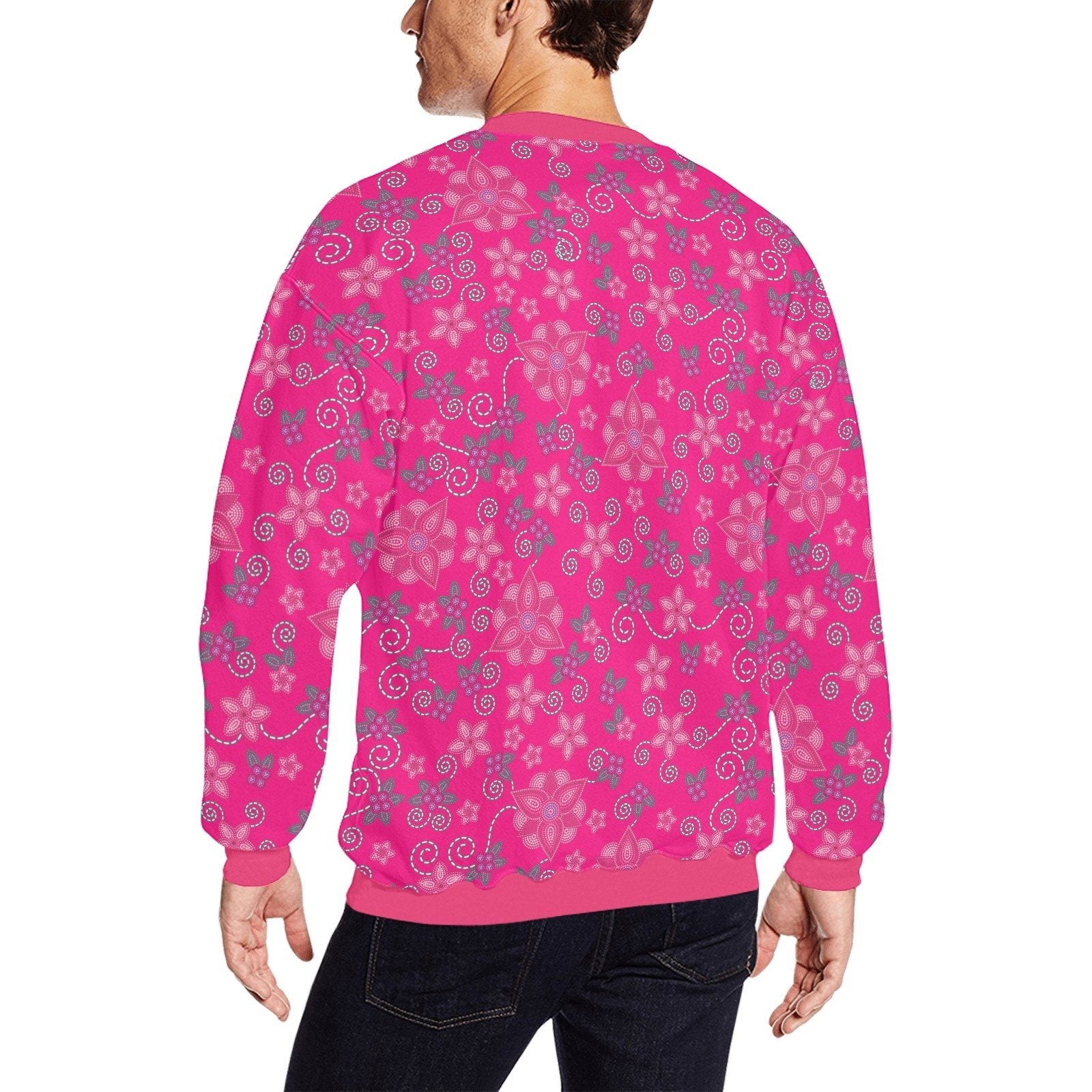 Berry Picking Pink All Over Print Crewneck Sweatshirt for Men (Model H18) shirt e-joyer 