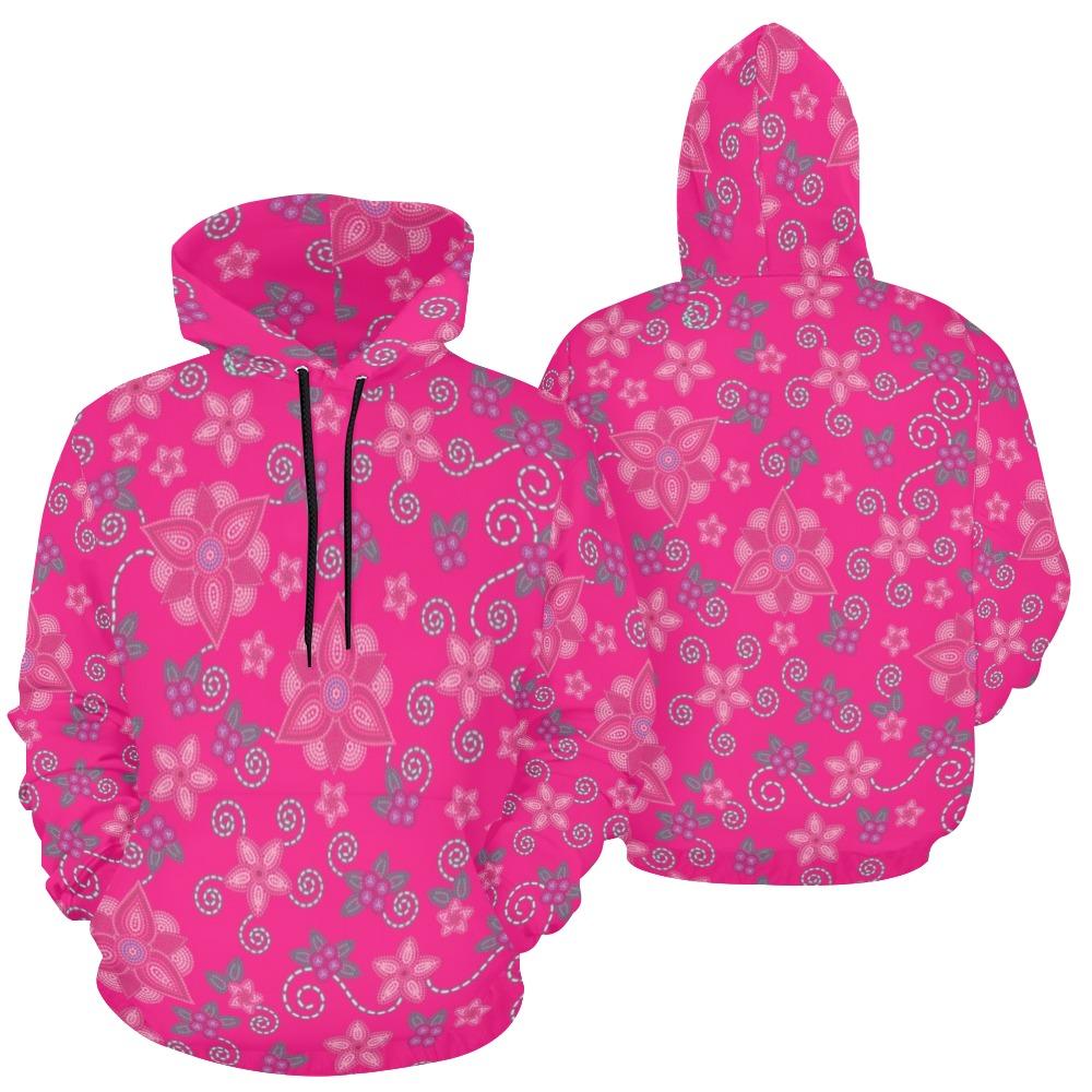 Berry Picking Pink All Over Print Hoodie for Women (USA Size) (Model H13) All Over Print Hoodie for Women (H13) e-joyer 