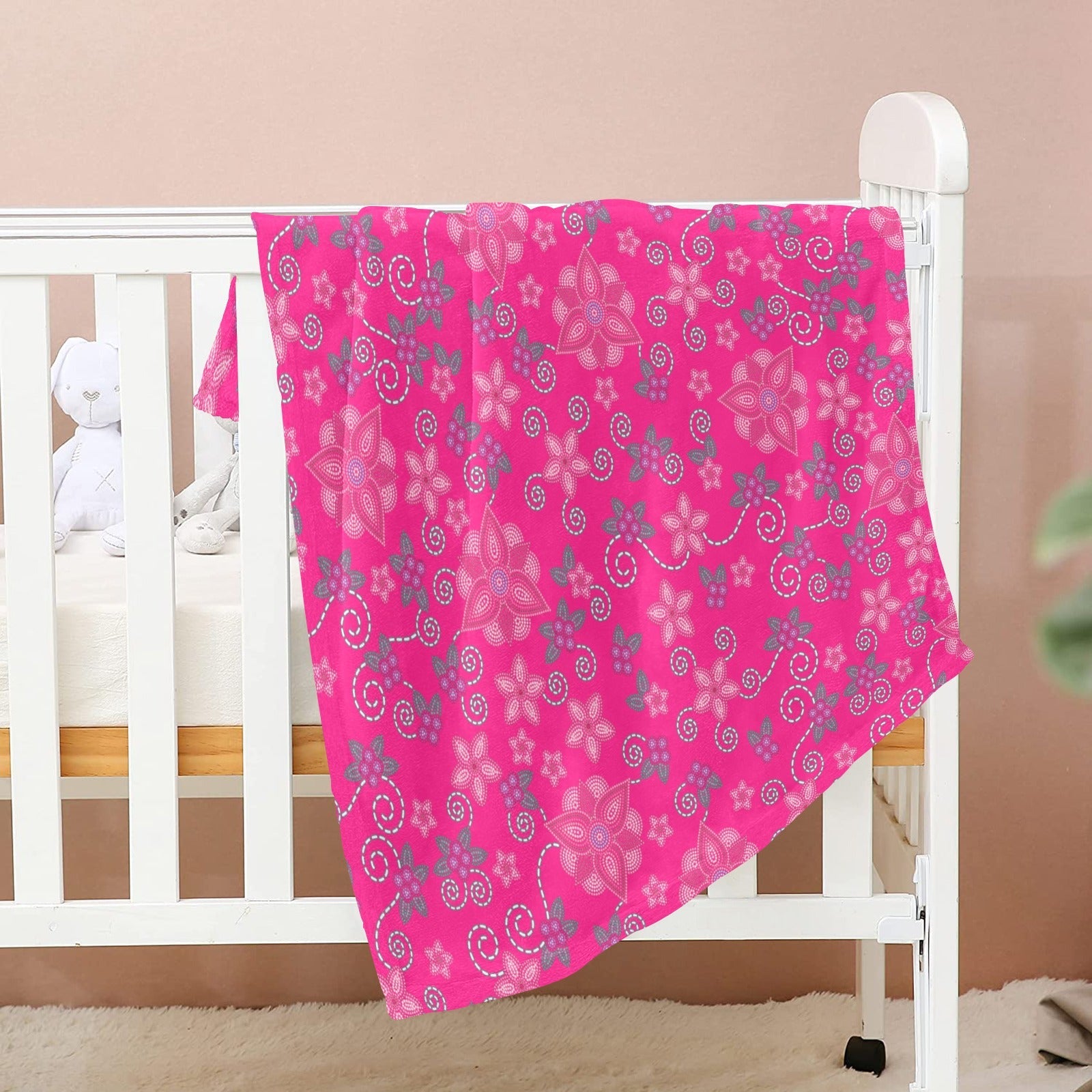 Berry Picking Pink Baby Blanket 40"x50" Baby Blanket 40"x50" e-joyer 