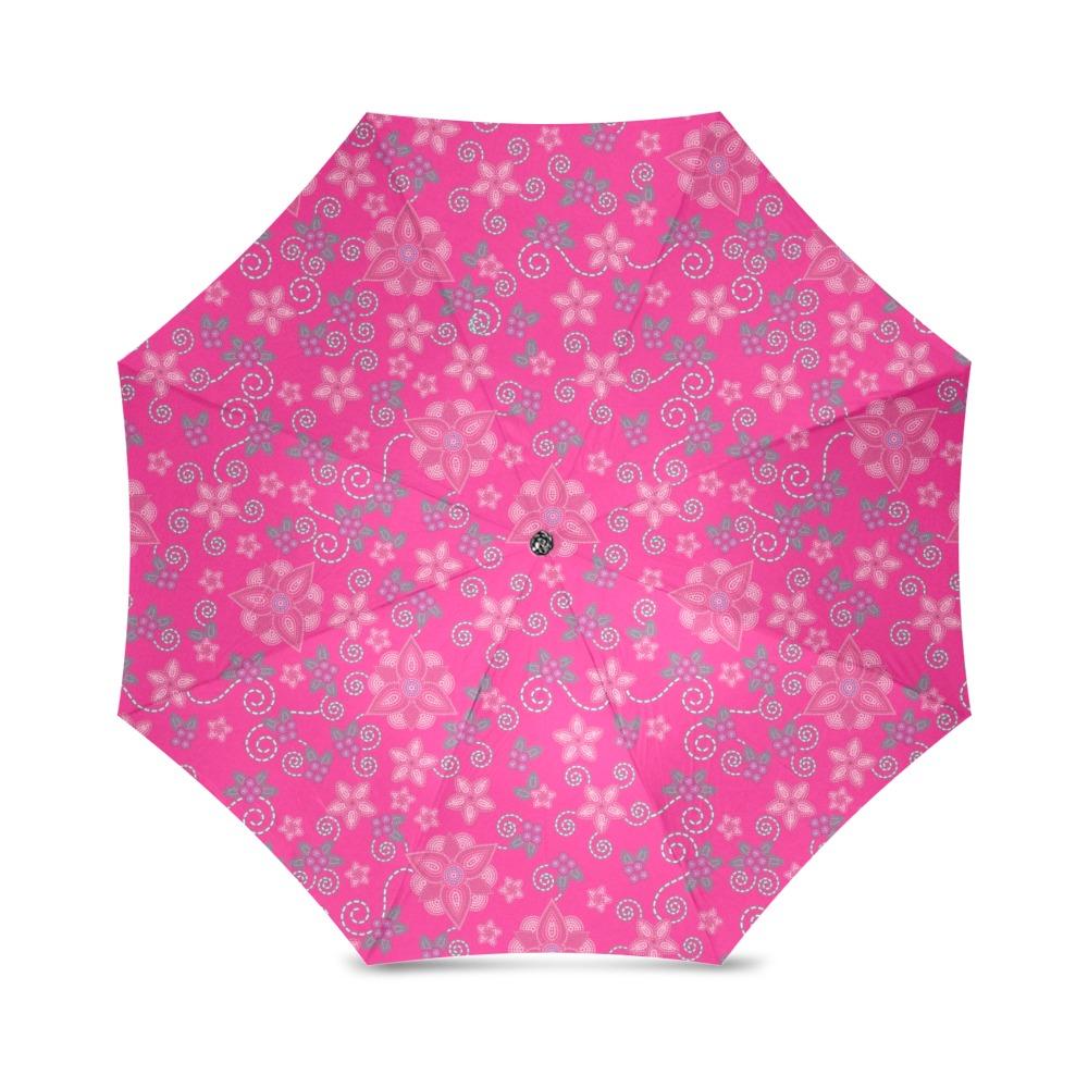 Berry Picking Pink Foldable Umbrella (Model U01) Foldable Umbrella e-joyer 