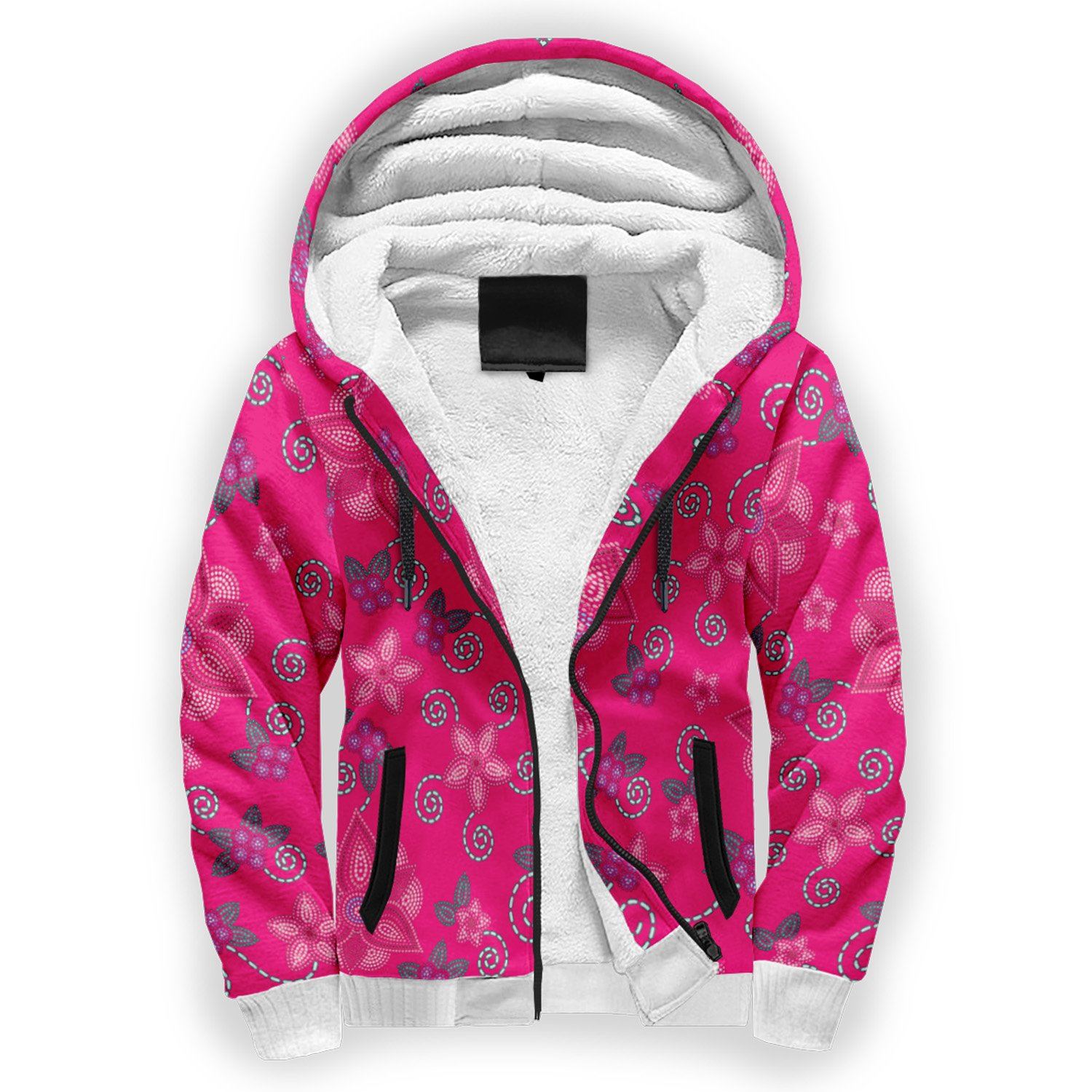 Berry Picking Pink Sherpa Hoodie hoodie Herman 