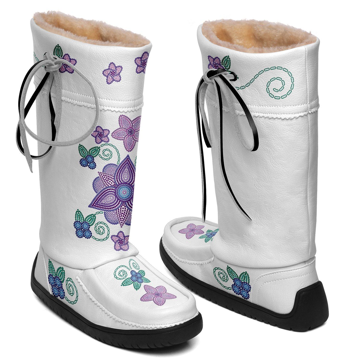 Berry Picking White Real Leather MoccaLux 49 Dzine 